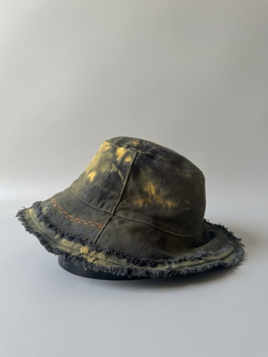 Embroidery & wash Cotton Hat - Or