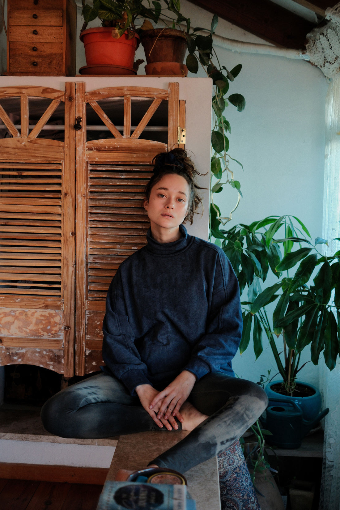 Turtleneck jumper - Blue