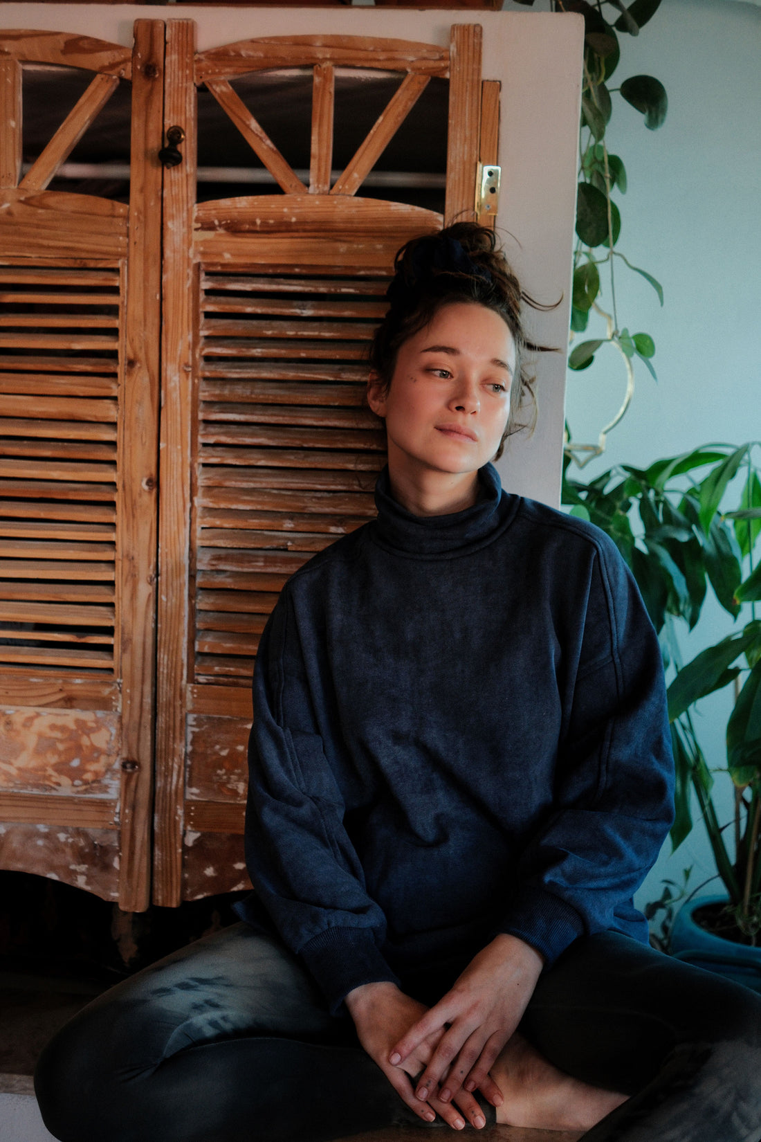 Turtleneck jumper - Blue