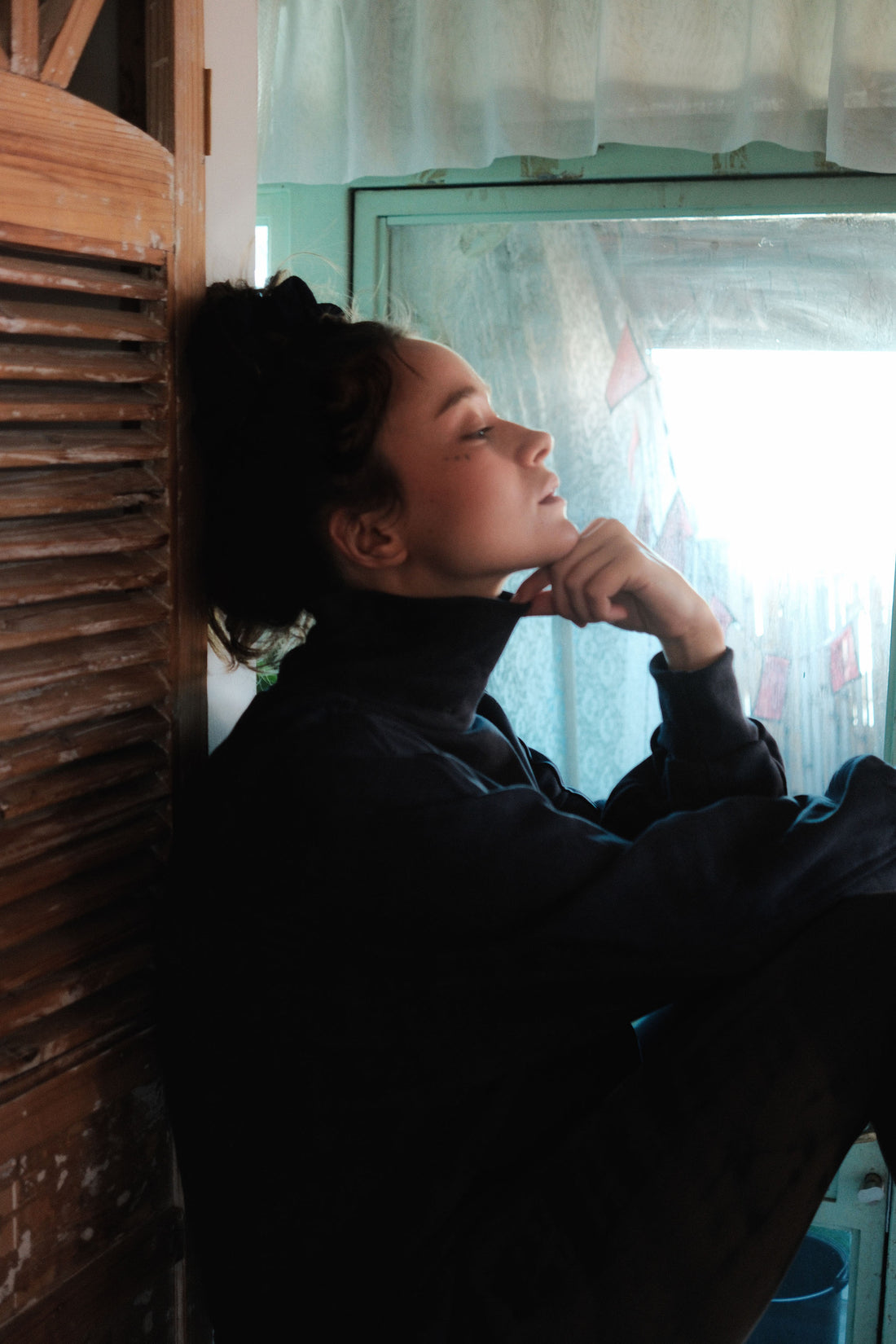 Turtleneck jumper - Blue