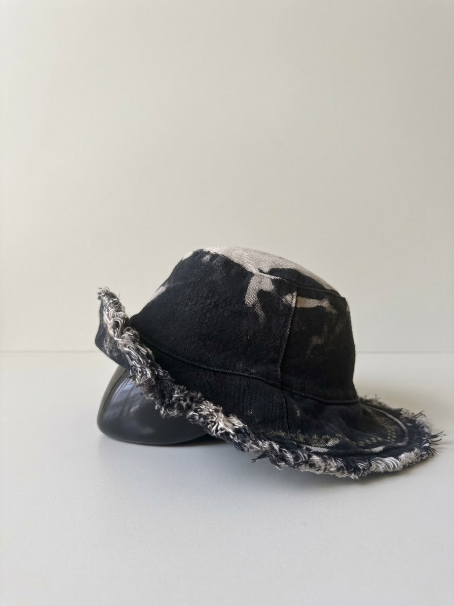 Marble & Embroidery Cotton Hat - Agam