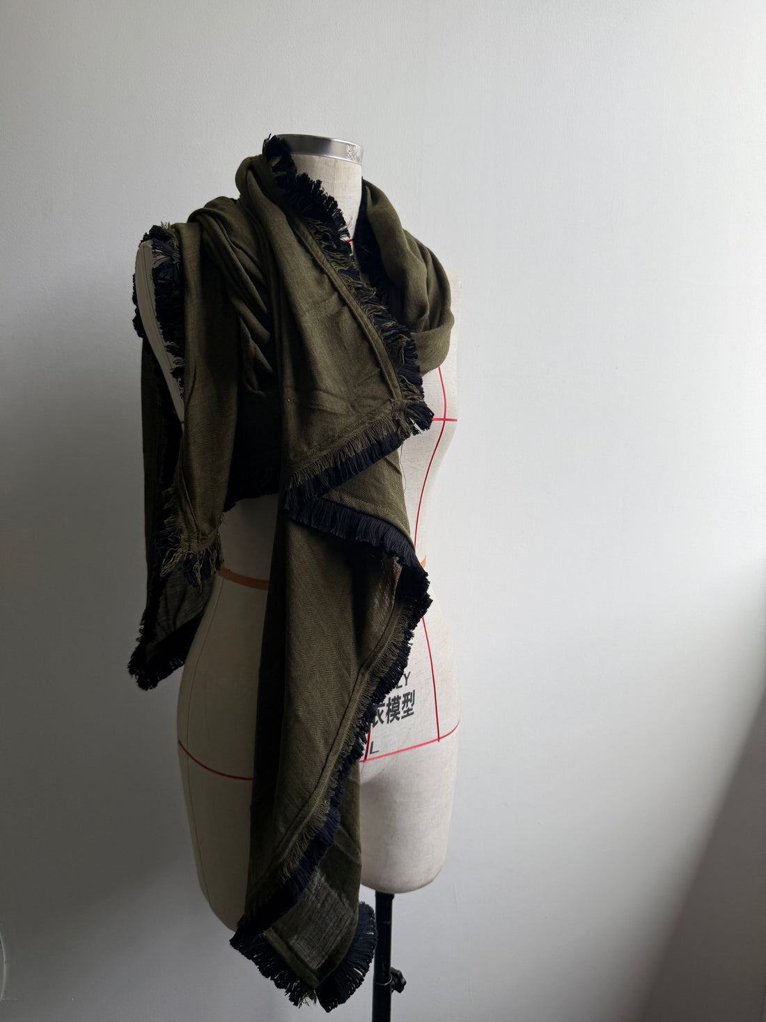 Extra large scarf - Olive