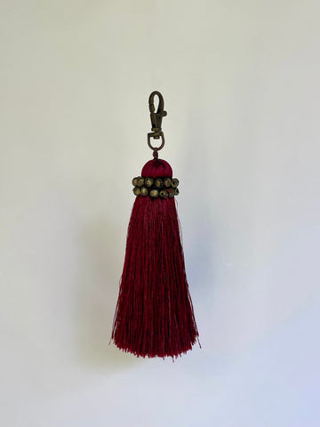 Tassel Key Chain - Maroon