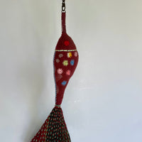 Embroidery Fish Key Chain - Marsala