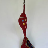 Embroidery Fish Key Chain - Marsala