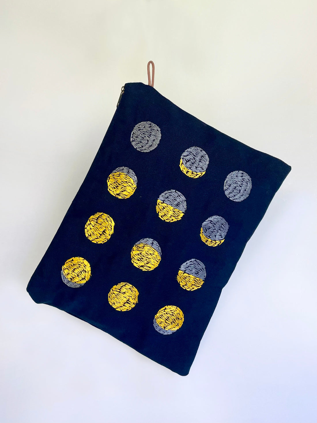 Moon Cycle - embordered clutch bag