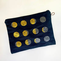 Moon Cycle - embordered clutch bag