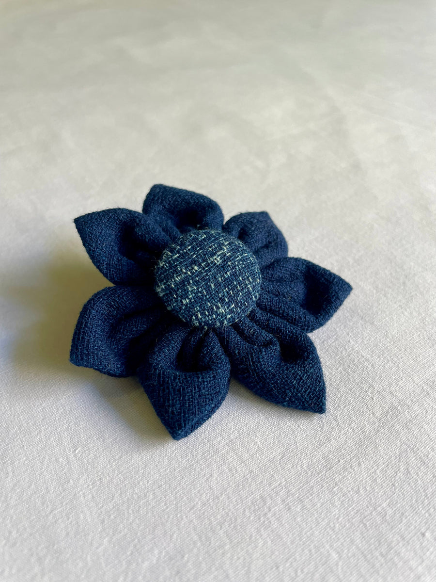 Indigo Flower Hair clip