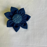 Indigo Flower Hair clip