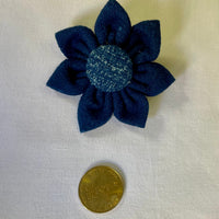 Indigo Flower Hair clip