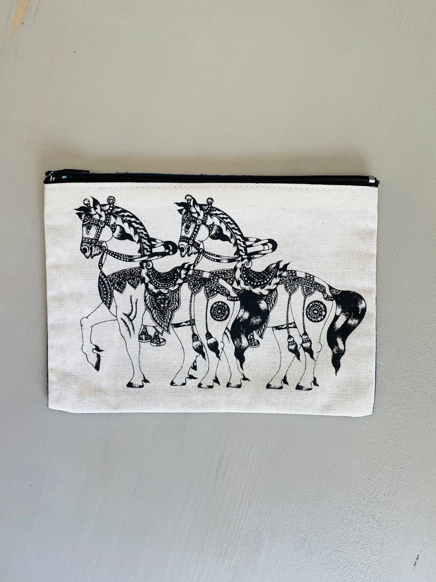 Imperial Horse - canvas zipper case