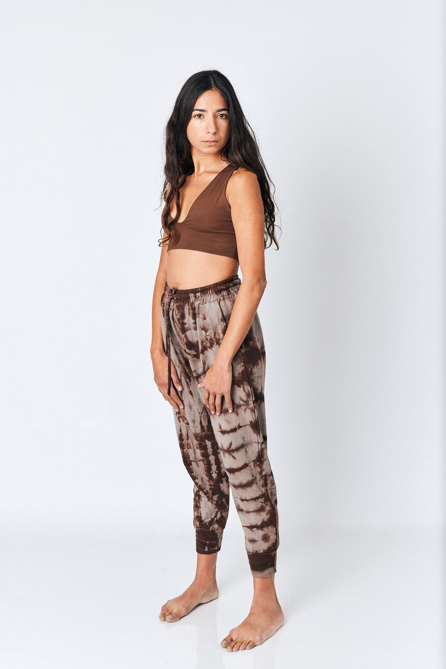 Brown Jogger Pants - Dyed Jersey