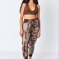 Brown Jogger Pants - Dyed Jersey