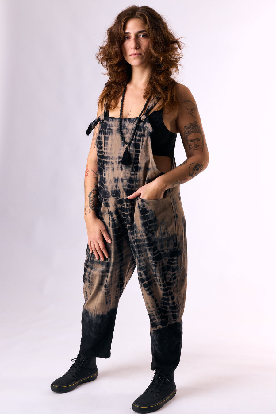 Dyed cotton Jumpsuit - Or