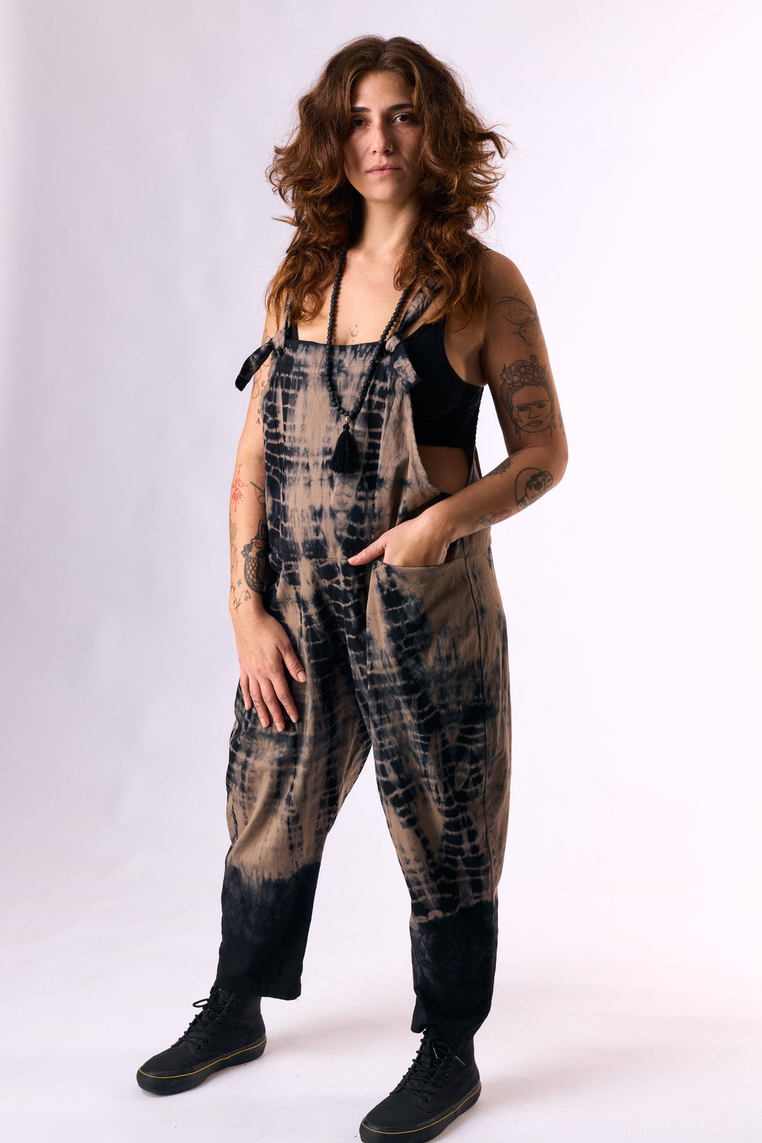 Dyed cotton Jumpsuit - Or