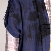 Linen Nomad Vest - Blue & Black